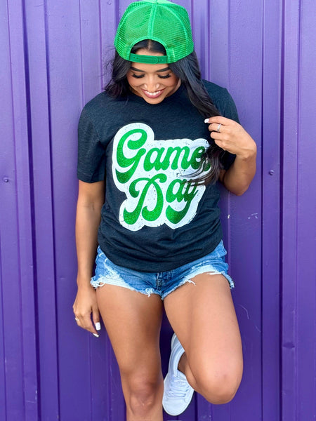 Texas True Threads Big Game Day Retro Glitter Tee - Exclusive-Tees-Sunshine and Wine Boutique