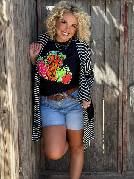 Texas True Threads Callie Ann Stelter Neon Pumpkins Tee - Exclusive-Tees-Sunshine and Wine Boutique