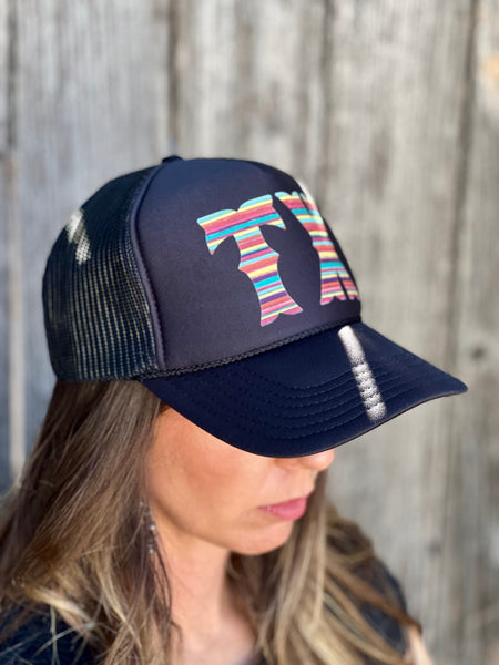 Texas True Threads Serape State Custom Foam Trucker Cap - Exclusive-Hats-Sunshine and Wine Boutique