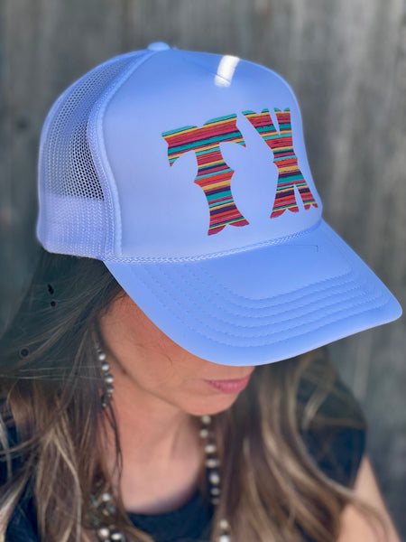 Texas True Threads Serape State Custom Foam Trucker Cap - Exclusive-Hats-Sunshine and Wine Boutique