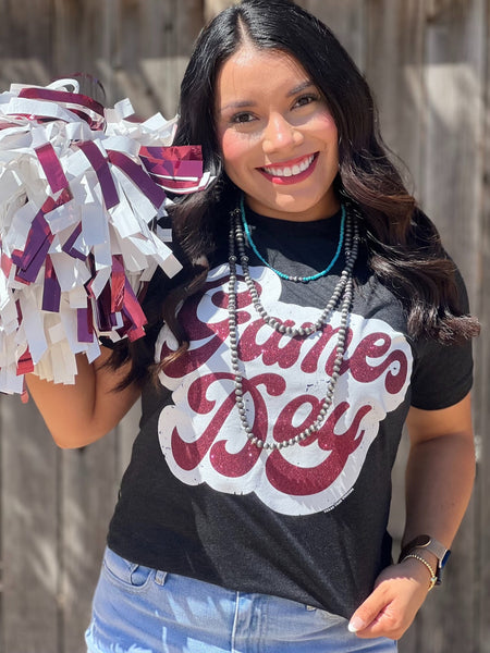 Texas True Threads Big Game Day Retro Glitter Tee - Exclusive-Tees-Sunshine and Wine Boutique