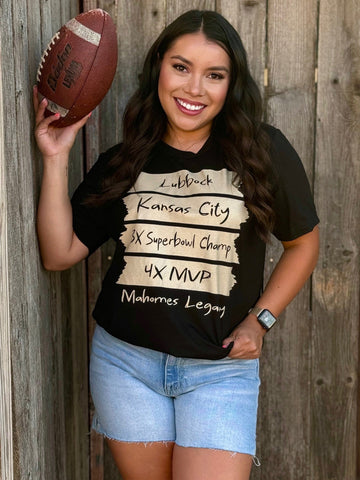 Texas True Threads Mahomes Legacy Tape Tee Design-Tees-Sunshine and Wine Boutique