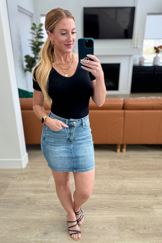 Judy Blue Haley High Rise Control Top Skirt - Exclusive