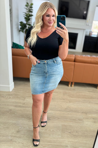 Judy Blue Haley High Rise Control Top Skirt - Exclusive