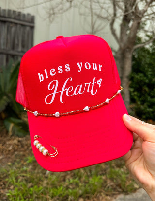 Southern Bliss Bless Your Heart Red Otto Trucker Hat