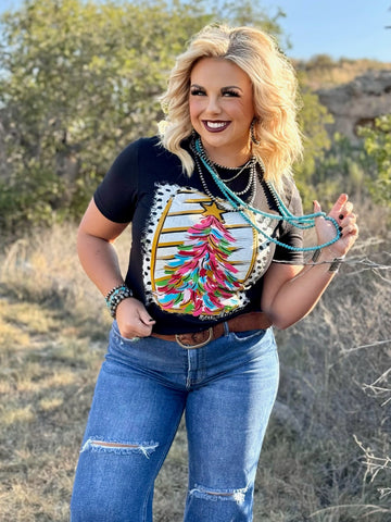 Texas True Threads Paintbrush Christmas Tree Tee - Exclusive-Tees-Sunshine and Wine Boutique