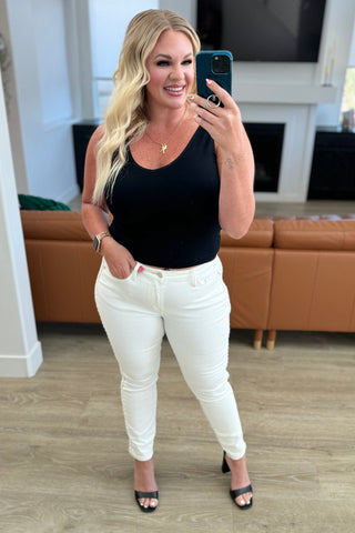 Judy Blue Maddie Mid Rise Braided Side Seam Relaxed Jeans - Exclusive