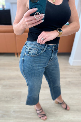Judy Blue Hayes High Rise Wide Leg Crop Jeans - Exclusive