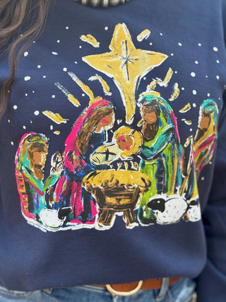 Texas True Threads Callie Ann Stelter Nativity Scene Tee & Sweatshirt