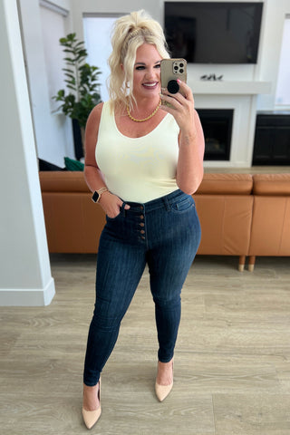 Judy Blue Celecia High Waist Hand Sanded Resin Skinny Jeans - Exclusive