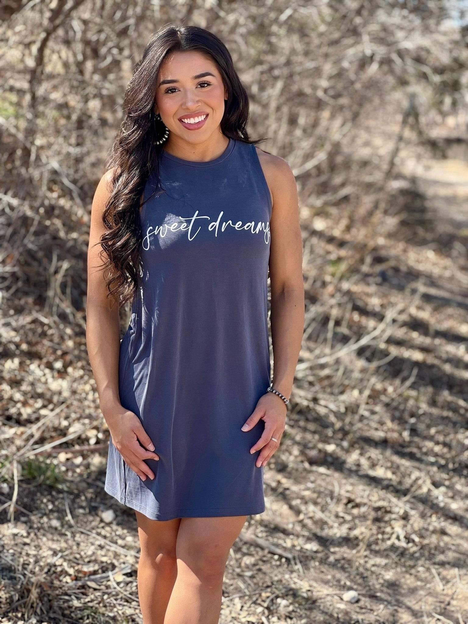 Texas True Threads Sweet Dreams Lounge Nightgown-Tees-Sunshine and Wine Boutique