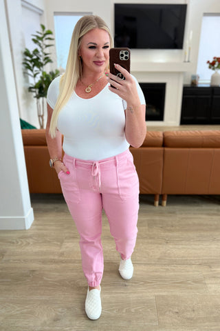 Judy Blue Regina High Rise Garment Dyed Denim Jogger - Exclusive