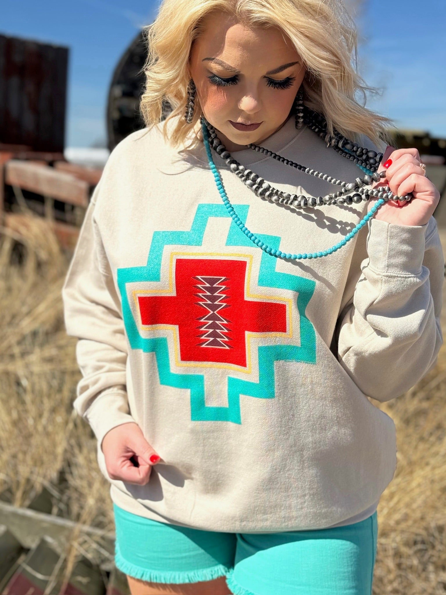 Texas True Threads Santa Fe Sweatshirt-Tees-Sunshine and Wine Boutique