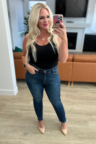 Judy Blue Phillipa High Rise Release Hem Slim Jeans - Exclusive