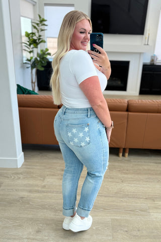 Sam Mid Rise Star Pocket Boyfriend Jeans - Exclusive