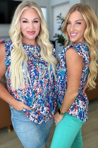 One Eleven North Do More Flutter Sleeve Top