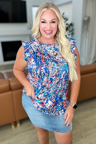One Eleven North Do More Flutter Sleeve Top