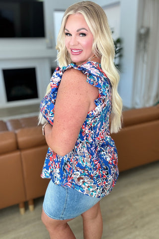 One Eleven North Do More Flutter Sleeve Top
