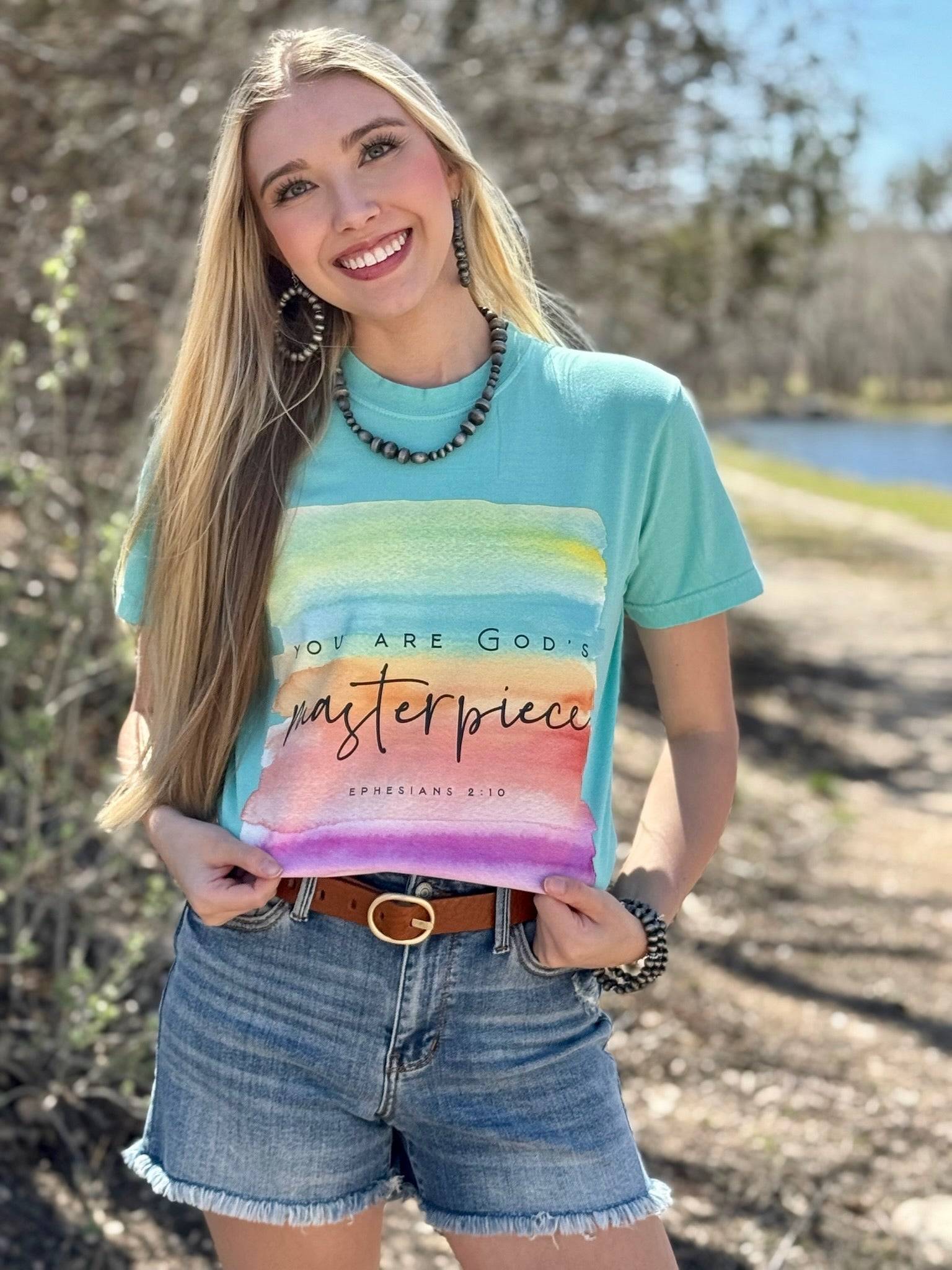 Texas True Threads You Are God's Masterpiece Tee-Tees-Sunshine and Wine Boutique