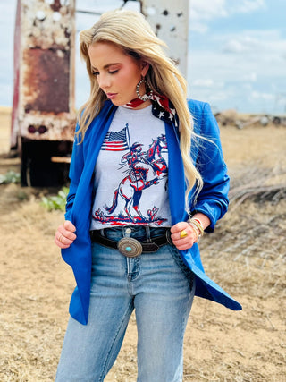 Texas True Threads Patriotic Cowboy Tee