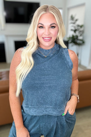 Rae Mode Chasing the Gains Tank Top in Slate Blue