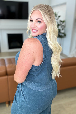 Rae Mode Chasing the Gains Tank Top in Slate Blue