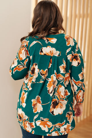 Sew In Love I Think Different Top in Teal Floral