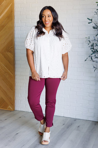 One Eleven North I'll Let You Know Eyelet Lace Blouse