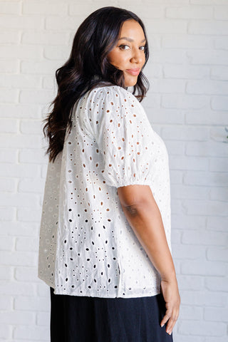 One Eleven North I'll Let You Know Eyelet Lace Blouse
