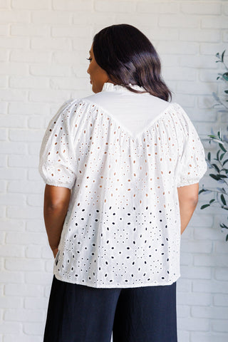 One Eleven North I'll Let You Know Eyelet Lace Blouse