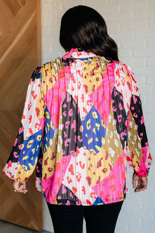 One Eleven North In The Wild Animal Print Blouse