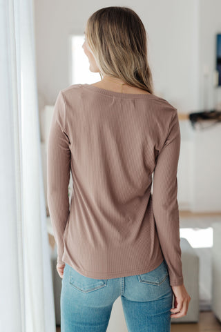 One Eleven North Indeed You Do Long Sleeve V-Neck Top