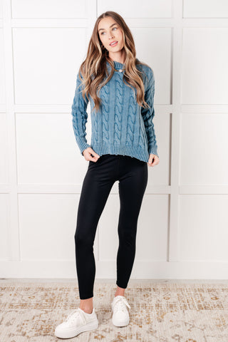 7th Ray In the Right Direction Cable Knit Sweater