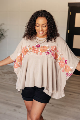 Savanna Jane Isabel Embroidered Tunic in Mocha