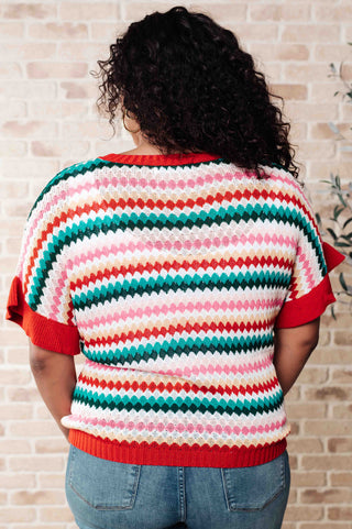One Eleven North It's a Go Striped Knit Top
