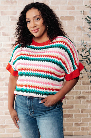 One Eleven North It's a Go Striped Knit Top