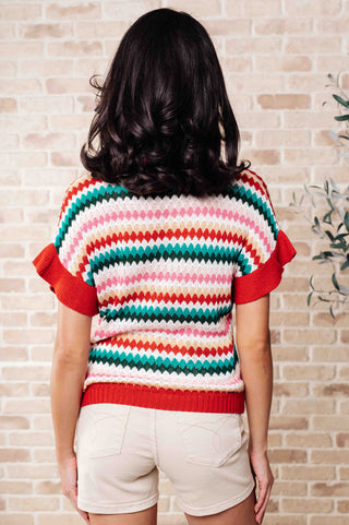 One Eleven North It's a Go Striped Knit Top