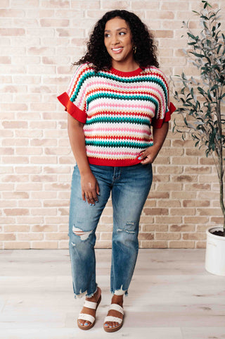 One Eleven North It's a Go Striped Knit Top