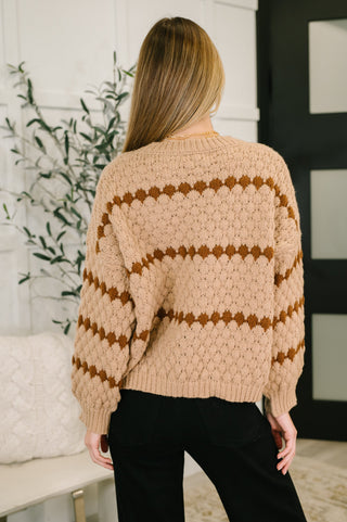 Haptics Ivy Lane Textured Sweater in Taupe