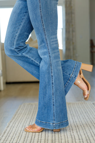 Judy Blue Izzy Control Top Retro Flare Overalls - Exclusive