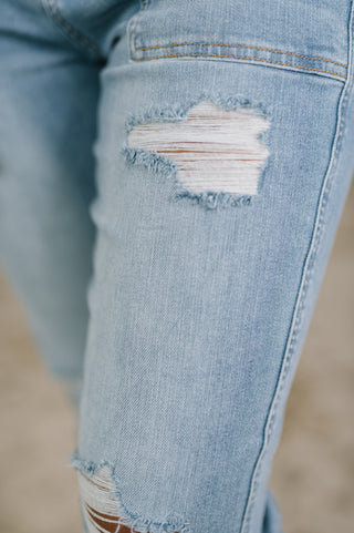 Judy Blue Aiden High Rise Patch Pocket Distressed Boyfriend Jeans - Exclusive
