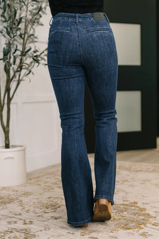 Judy Blue Jada High Waist Flare with Patch Pockets - Exclusive