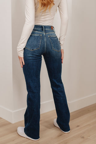 Judy Blue Josephine Mid Rise Raw Hem Bootcut Jeans - Exclusive