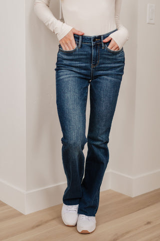 Judy Blue Josephine Mid Rise Raw Hem Bootcut Jeans - Exclusive