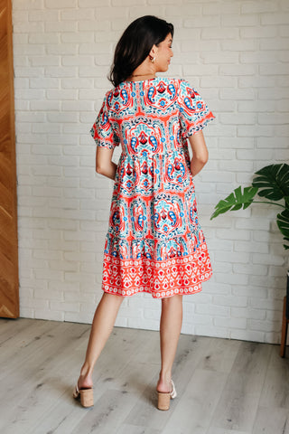 One Eleven North Journey On Mixed Print Dress