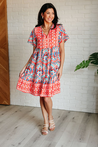 One Eleven North Journey On Mixed Print Dress