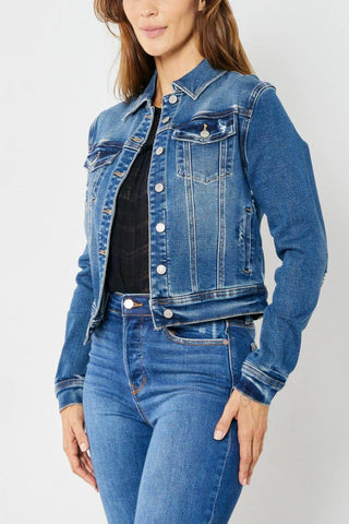 Judy Blue Classic Destroy Denim Jacket 7859