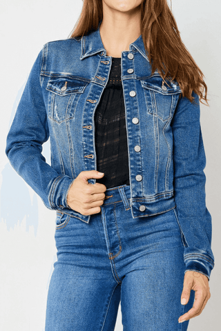 Judy Blue Classic Destroy Denim Jacket 7859