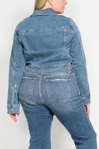 Judy Blue Classic Vintage Wash Denim Jacket 7877