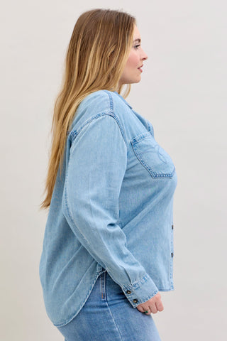 Judy Blue Denim Shirt with Western Styling 5808